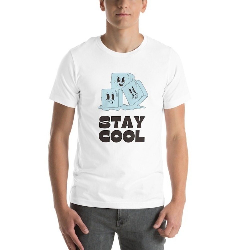 Blue Ice Cube T-ShirtCartoon Cotton T-Shirt
